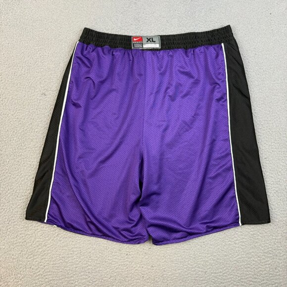NIKE Toronto Raptors Vtg Basketball Shorts Extra Large Purple Black Reversible - Picture 4 of 11